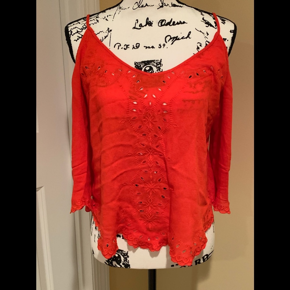 LUSH Eyelet Top